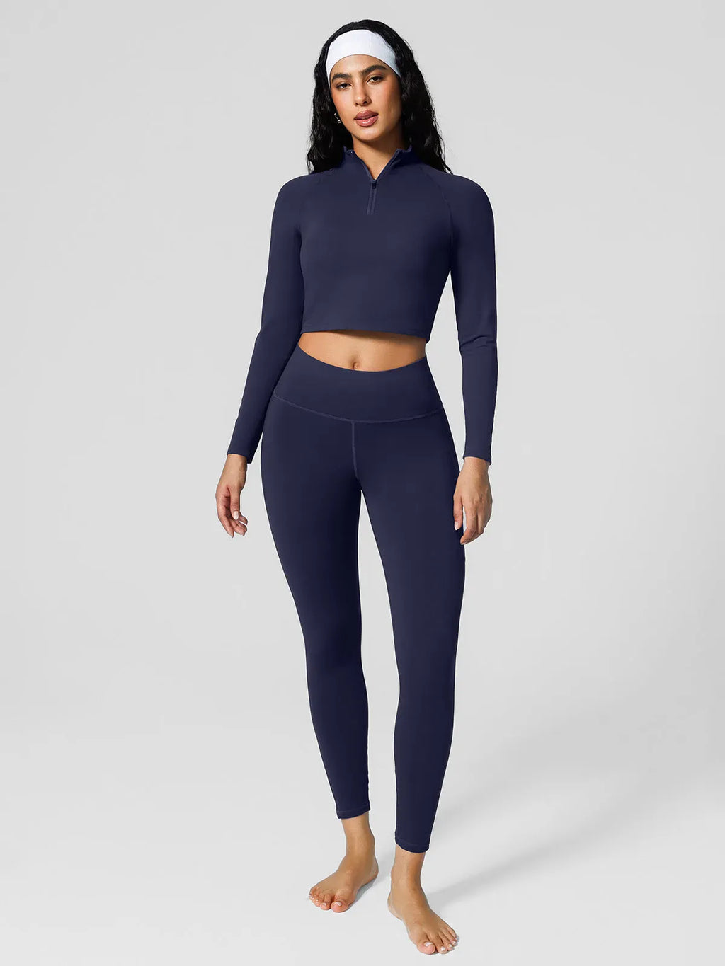 High Rise Side Pockets Fleece Lined Leggings