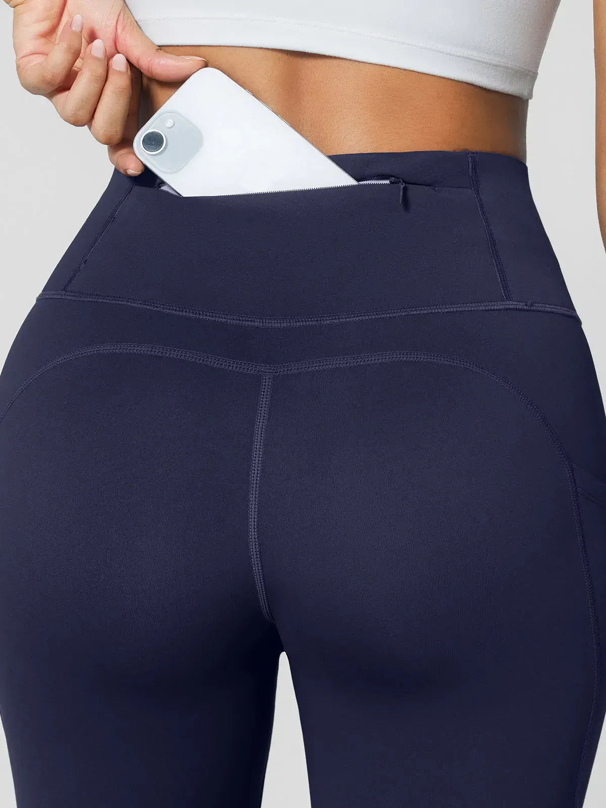 High Rise Side Pockets Fleece Lined Leggings