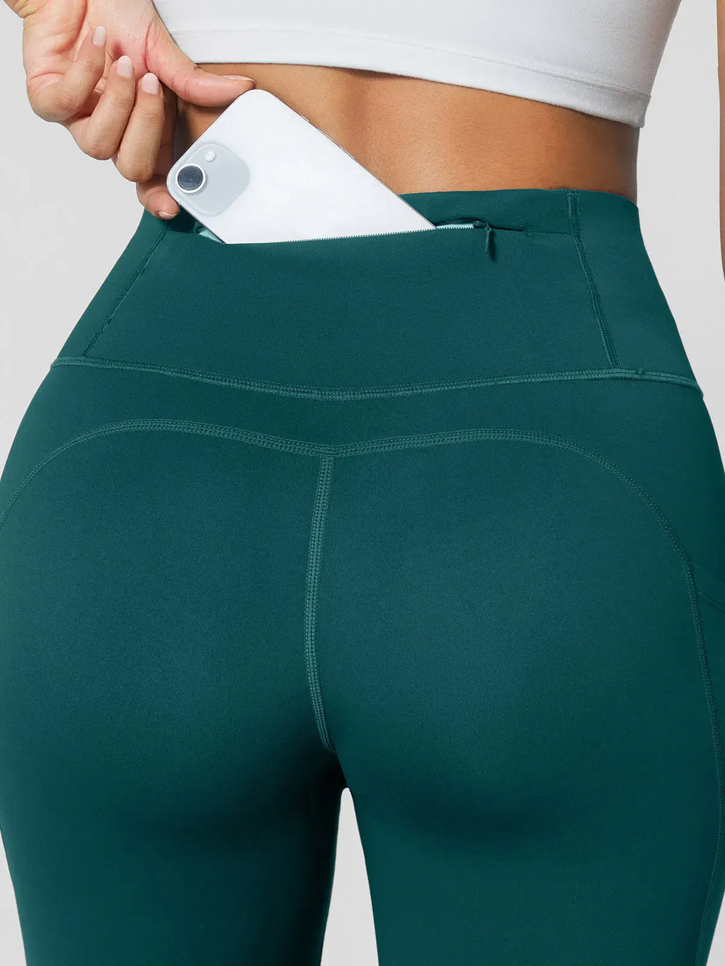 High Rise Side Pockets Fleece Lined Leggings
