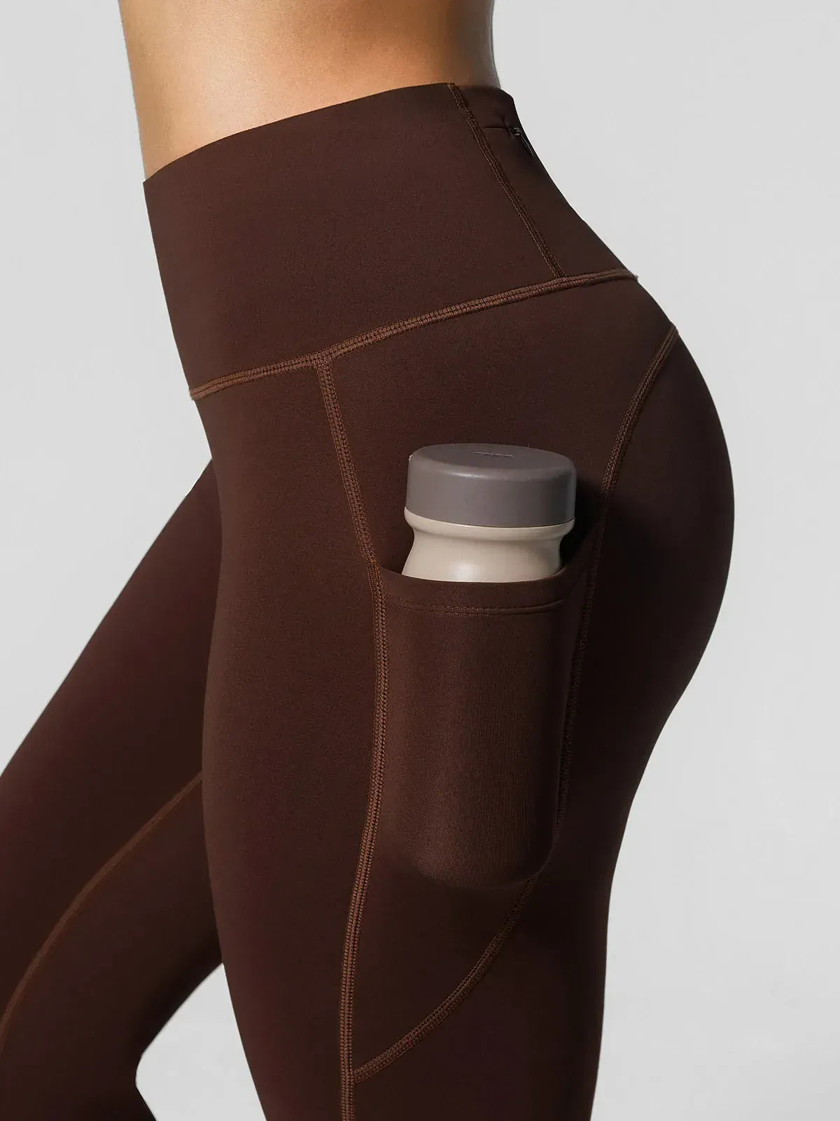 High Rise Side Pockets Fleece Lined Leggings
