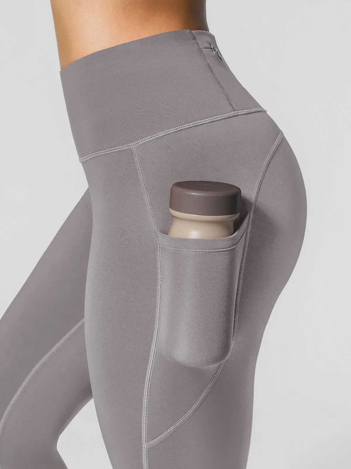 High Rise Side Pockets Fleece Lined Leggings