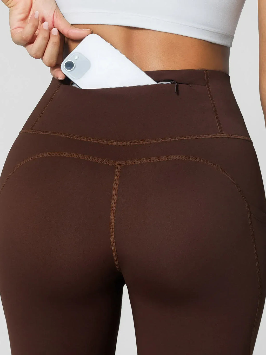 High Rise Side Pockets Fleece Lined Leggings