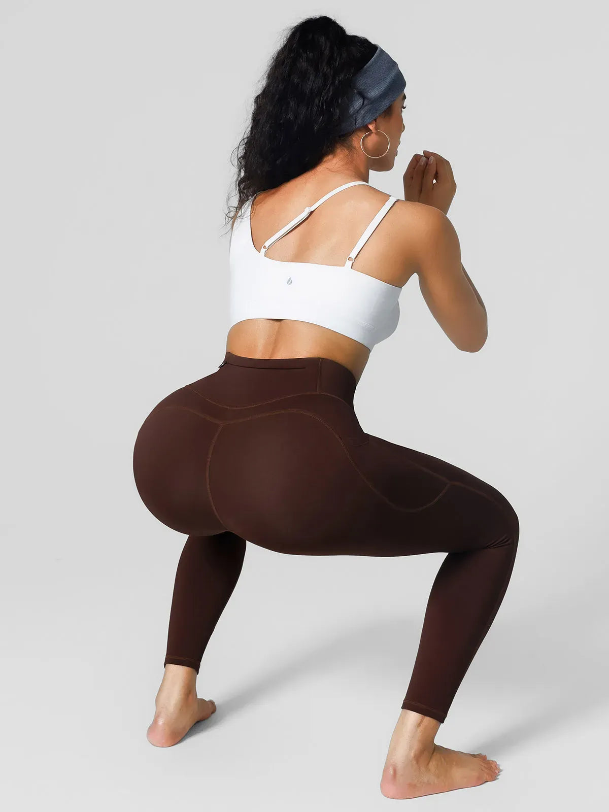 High Rise Side Pockets Fleece Lined Leggings