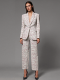 Model wearing Cotton Blend Suit Set