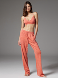 Model wearing Coral Modal Loungewear Set