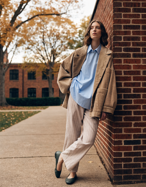 Ballet Flats - Dark Olive, model shot