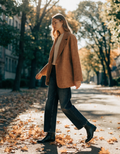 Bronzed Camel Jacket, model shot