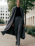 Oversized Longline Cardigan - Charcoal Gray, model shot