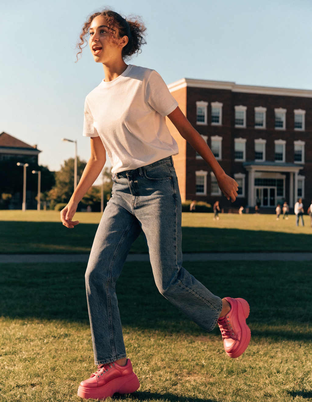 Classic Straight-Leg Jeans, model shot