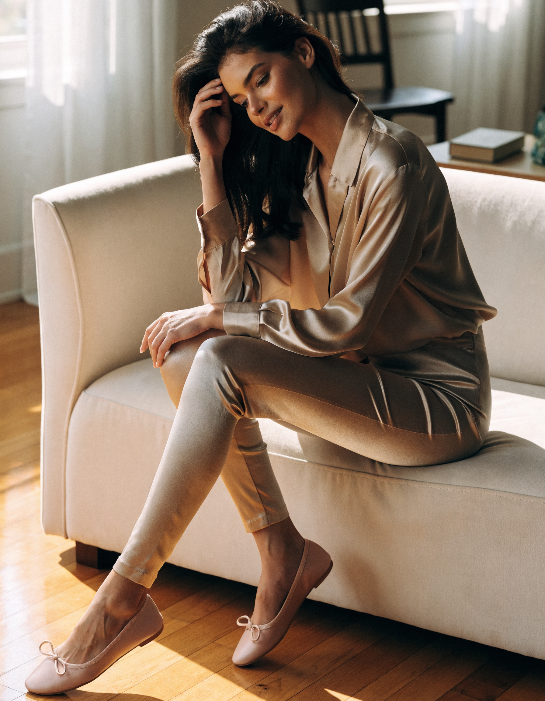 Classic Ballet Flats - Blush, model shot