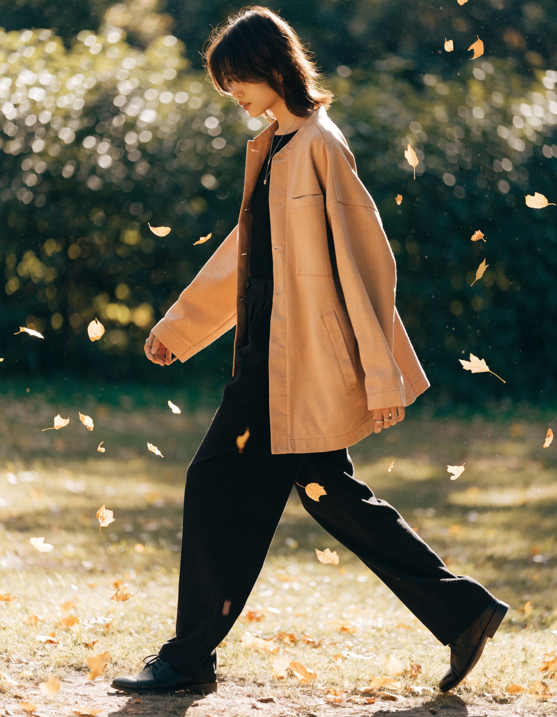 Oversized Outerwear Jacket, model shot