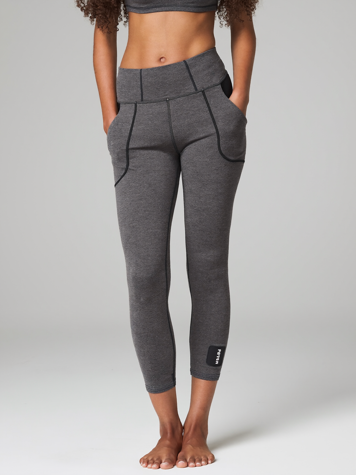 Model wearing High-Rise Fleece-Lined Leggings